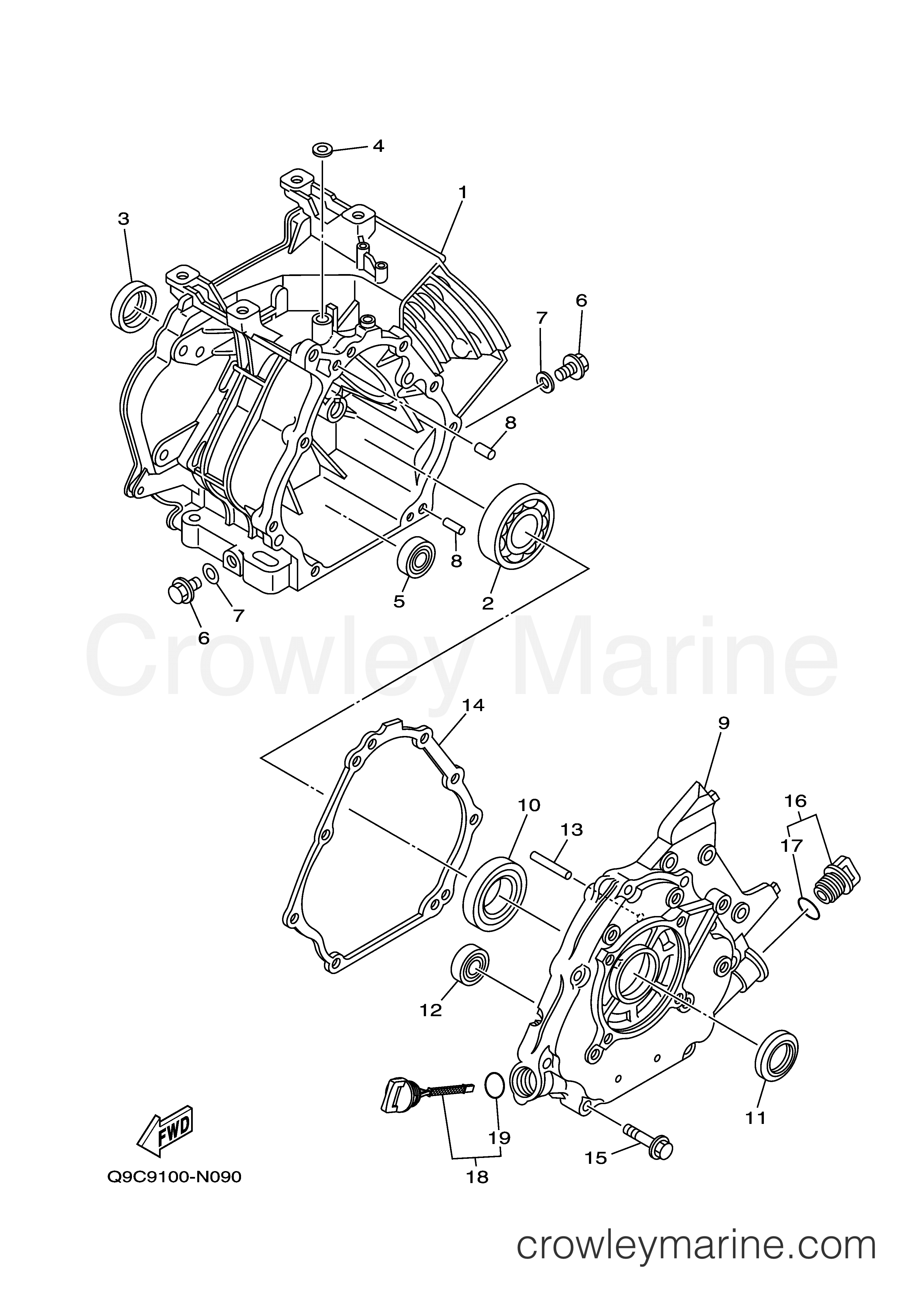 Yamaha Motors MZ360KHID3 - CRANKCASE