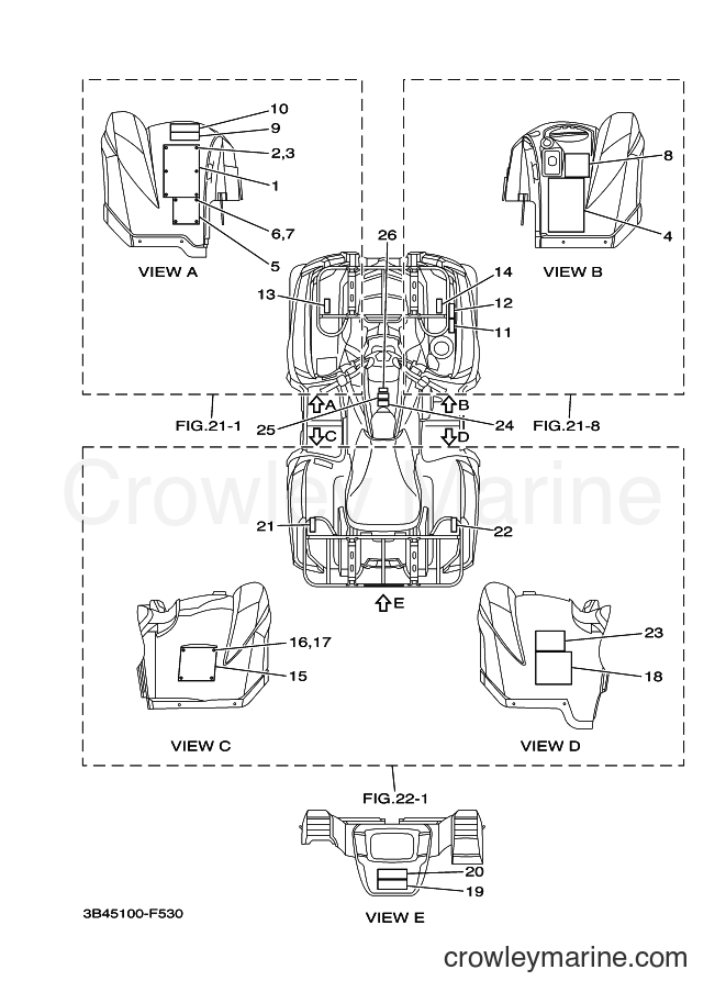 2008 ATV YFM700FWAD - YFM700FWAD (3B4E) [010] - EMBLEM & LABEL 2