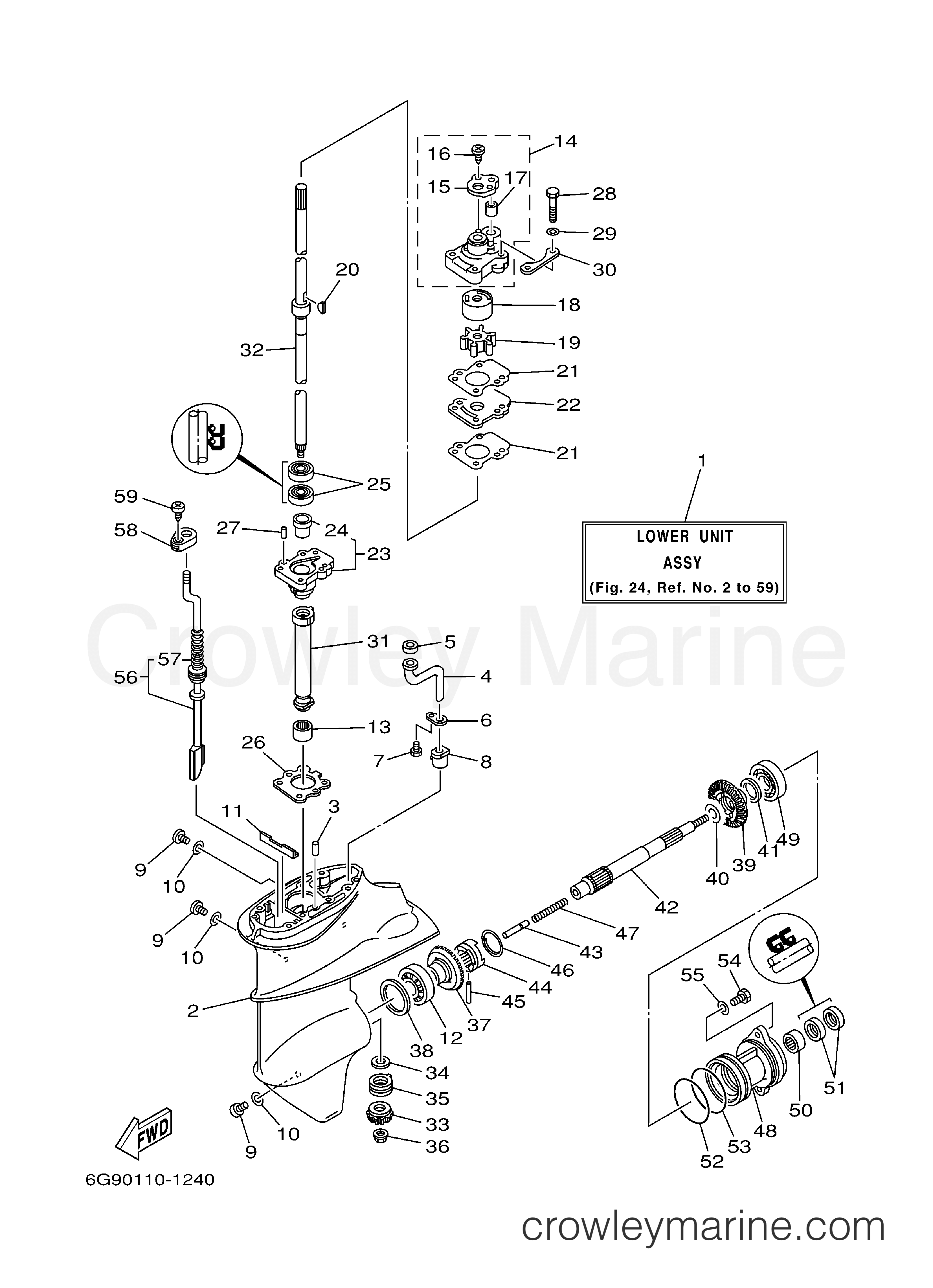 Yamaha Motors F9.9MLHZ - LOWER CASING DRIVE 1