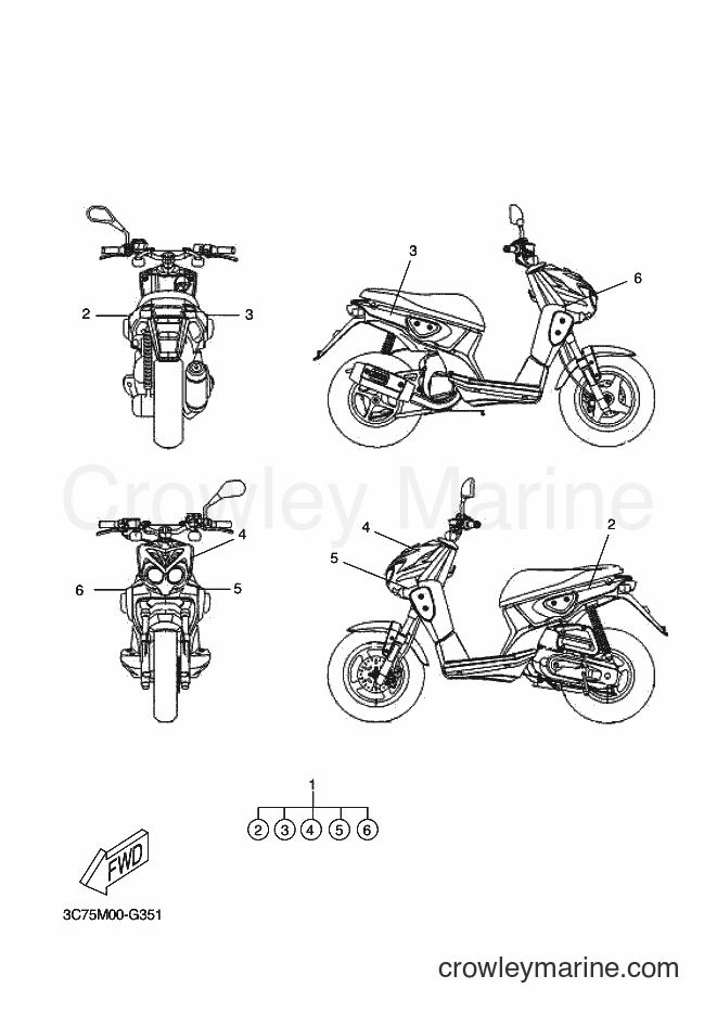 2008 Scooter EW50N - EW50N (3C75) [020] - GRAPHIC & EMBLEM