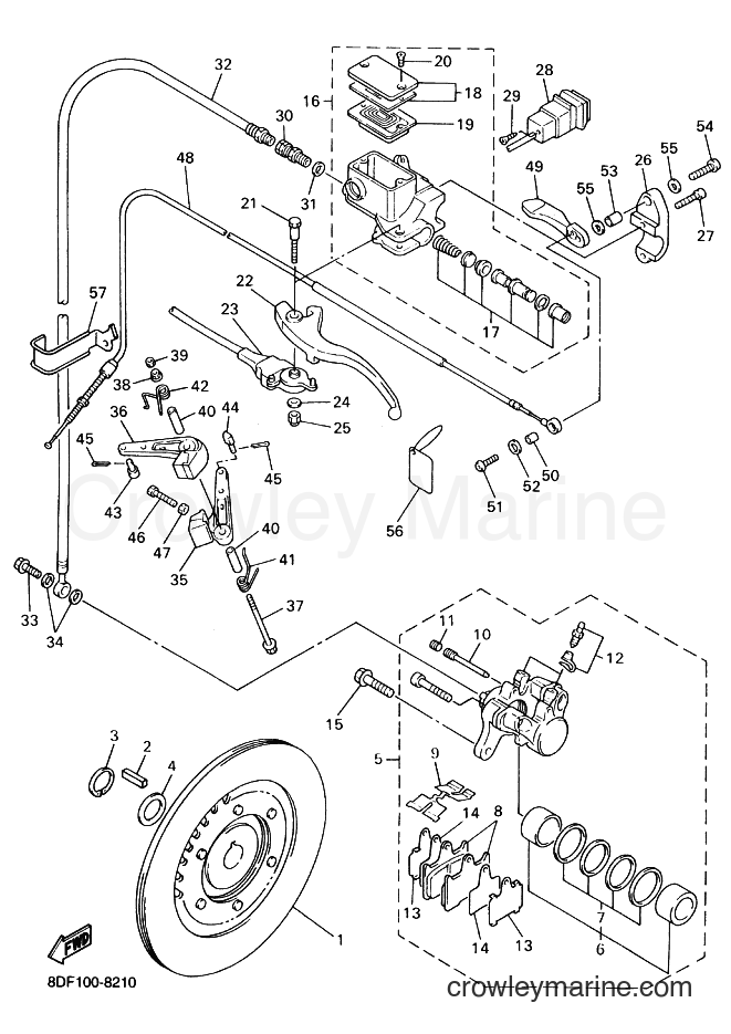 1998 Snowmobile SRX700S - SRX700S (8DW1) [030] - BRAKE