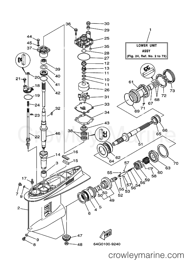 Yamaha Motors L150F (64G) [010] - LOWER CASING & DRIVE 3
