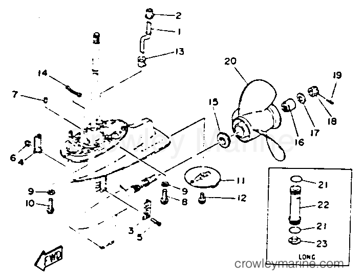 Yamaha Motors C25ELHP - LOWER DRIVE 2