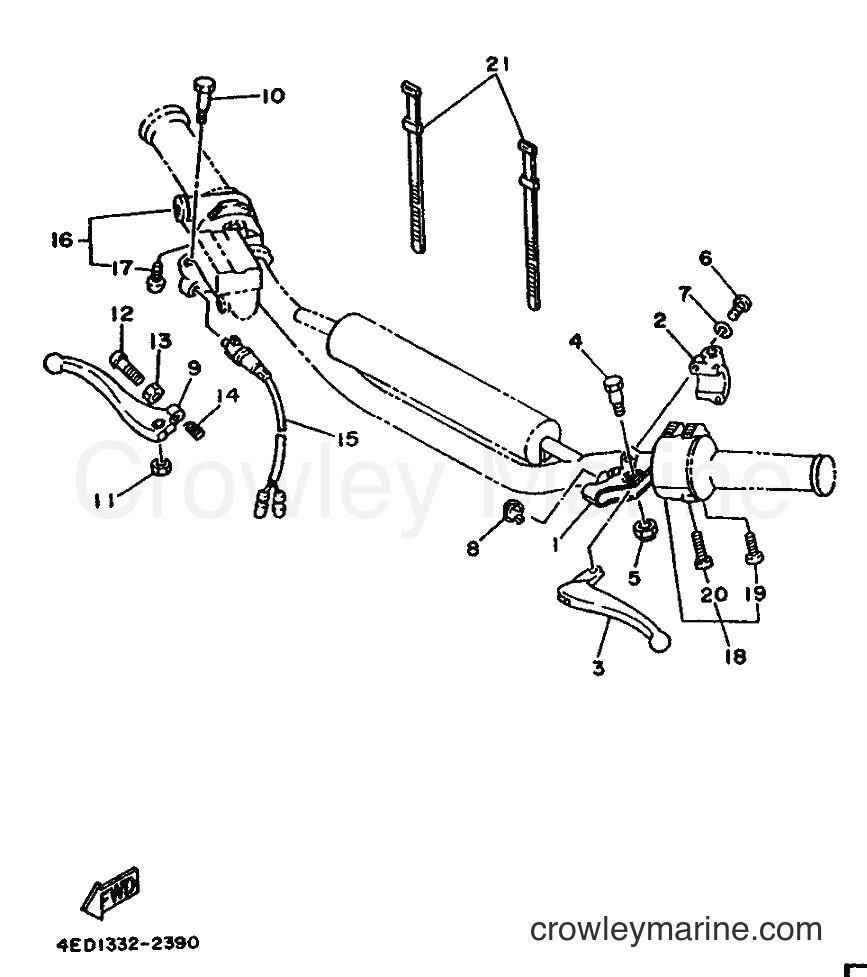 1992 Scooter DT80LC - DT80LC (4ED1) [999] - HANDLE SWITCH & LEVER