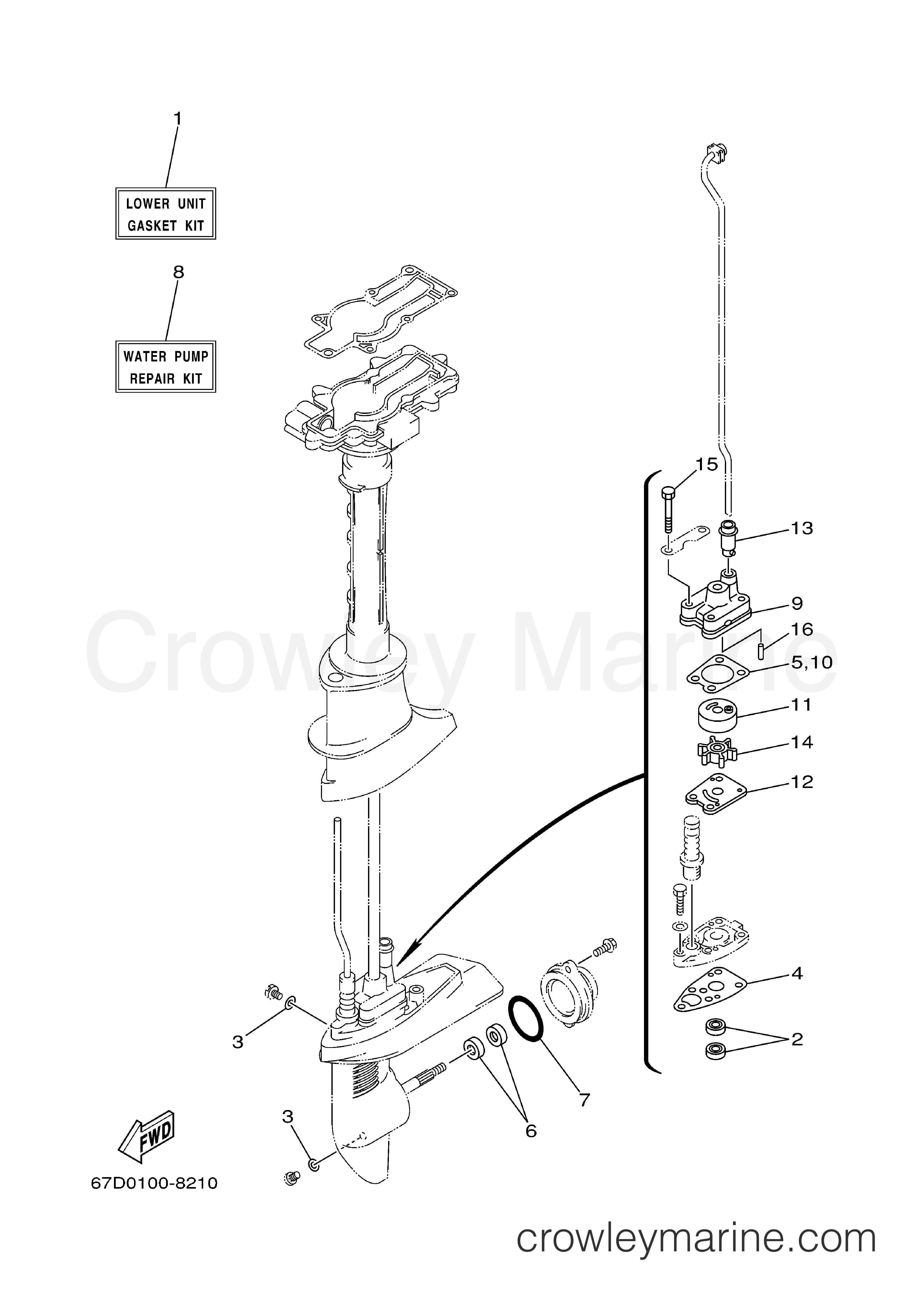 Yamaha Motors F4MLHY - REPAIR KIT 2