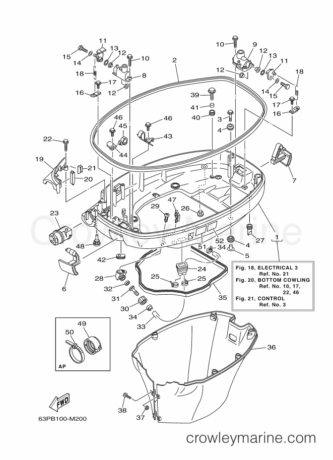 Yamaha Motors F150A (63PC) [320] - BOTTOM COWLING