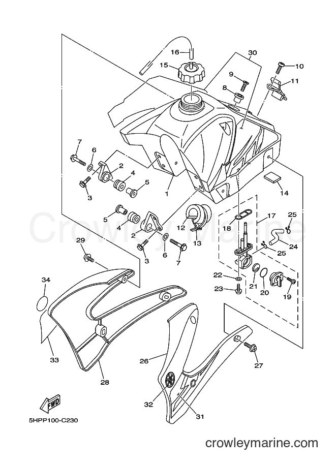 Yamaha Motors TT-R125 (5HPP) [060] - FUEL TANK