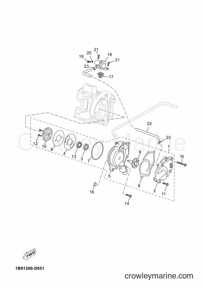 2012 Scooter YP125R - YP125R (39DF) [020] - WATER PUMP