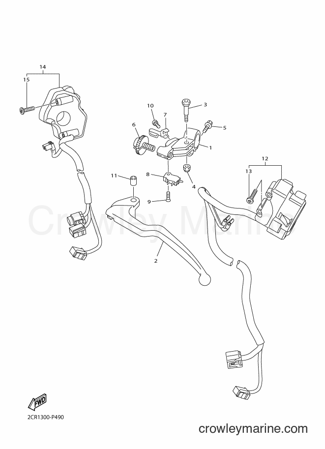 2016 Sport Bike YZF-R1 - YZF-R1 (2CRJ) [050] - HANDLE SWITCH & LEVER