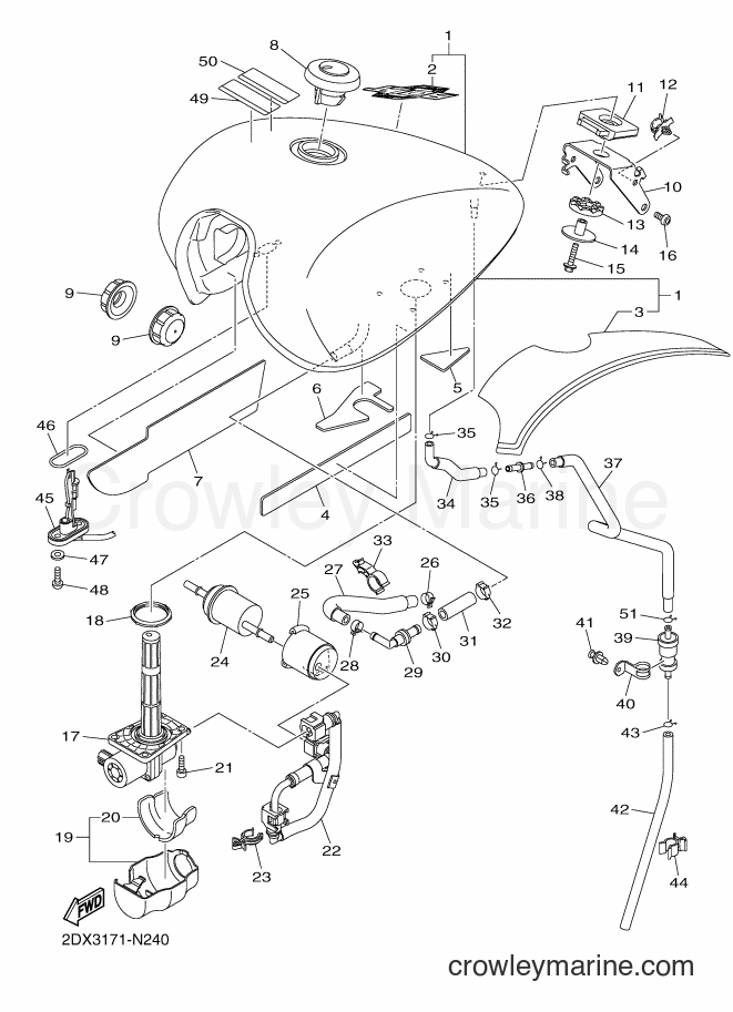 2014 Cruiser XVS950CU - XVS950CU (2DX3) [010] - FUEL TANK