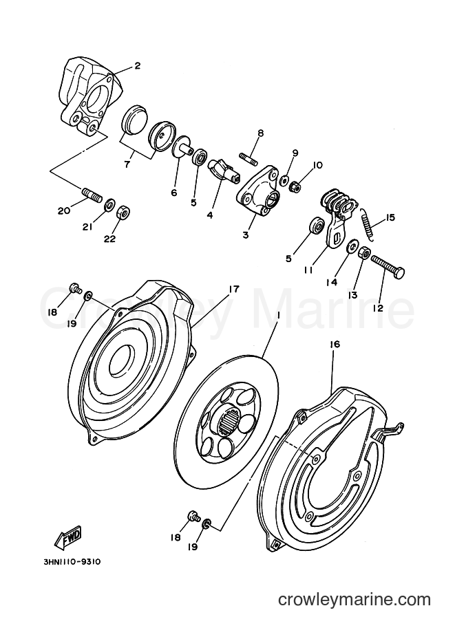 1993 ATV YFM350FW - YFM350FW (3HNE) [010] - REAR BRAKE CALIPER