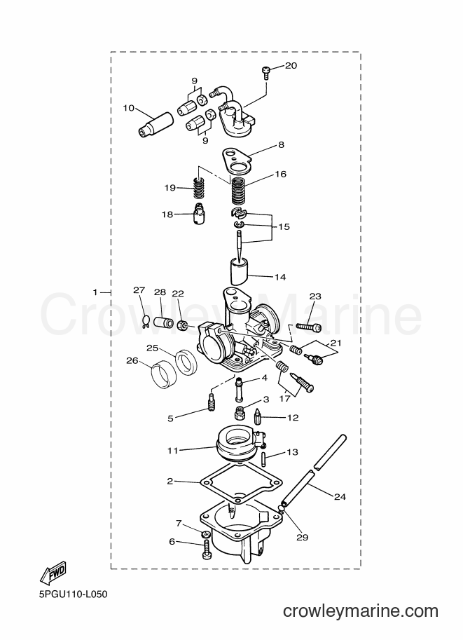 2016 Dirt Bike PW50 - PW50 (2SA7) [020] - CARBURETOR