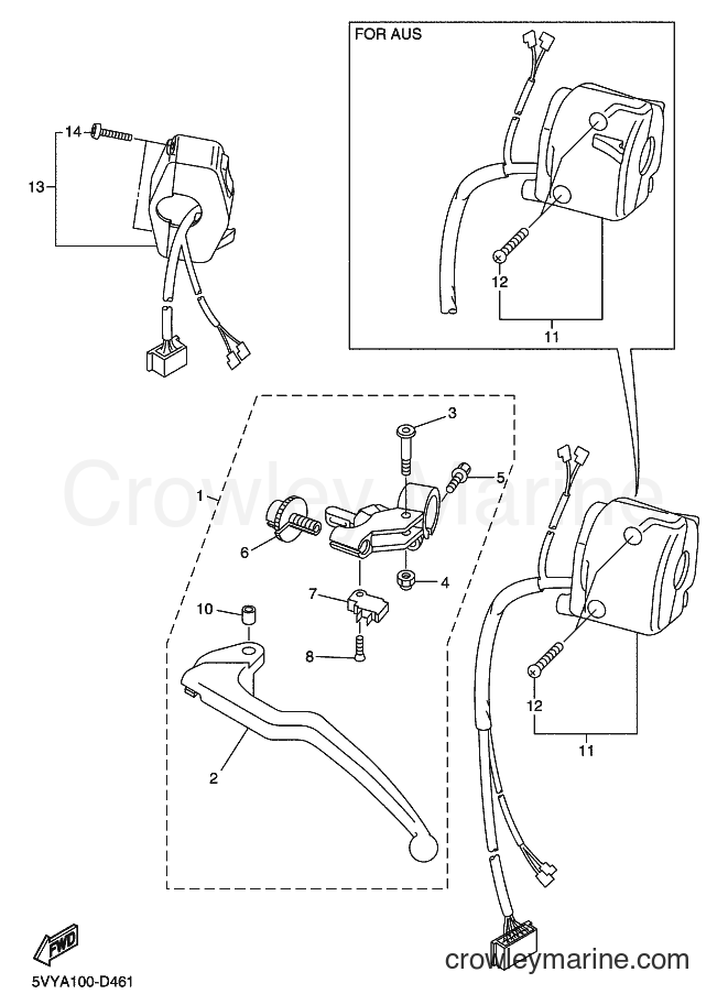 2006 Sport Bike YZF-R1 - YZF-R1 (5VYN) [010] - HANDLE SWITCH & LEVER