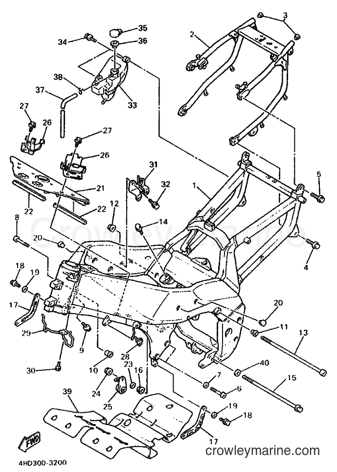 Yamaha Motors YZF750R (4HY1) [010] - FRAME