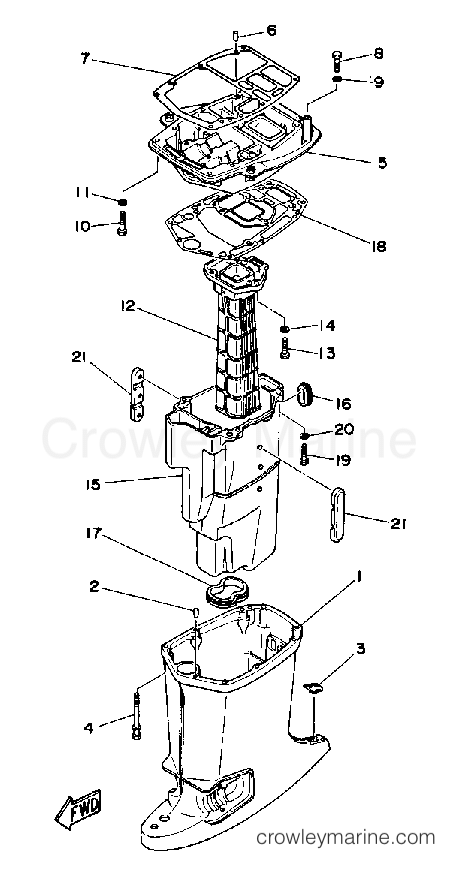 Yamaha Motors 70ETLG - UPPER CASING