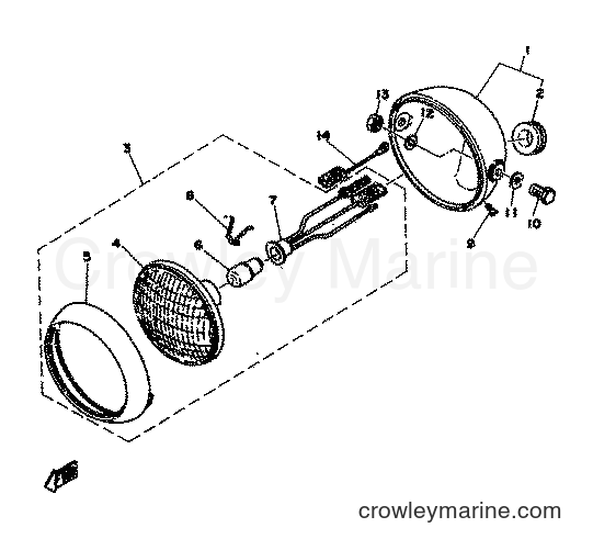 Yamaha Motors FS1DX (2G1) [998] - HEADLIGHT