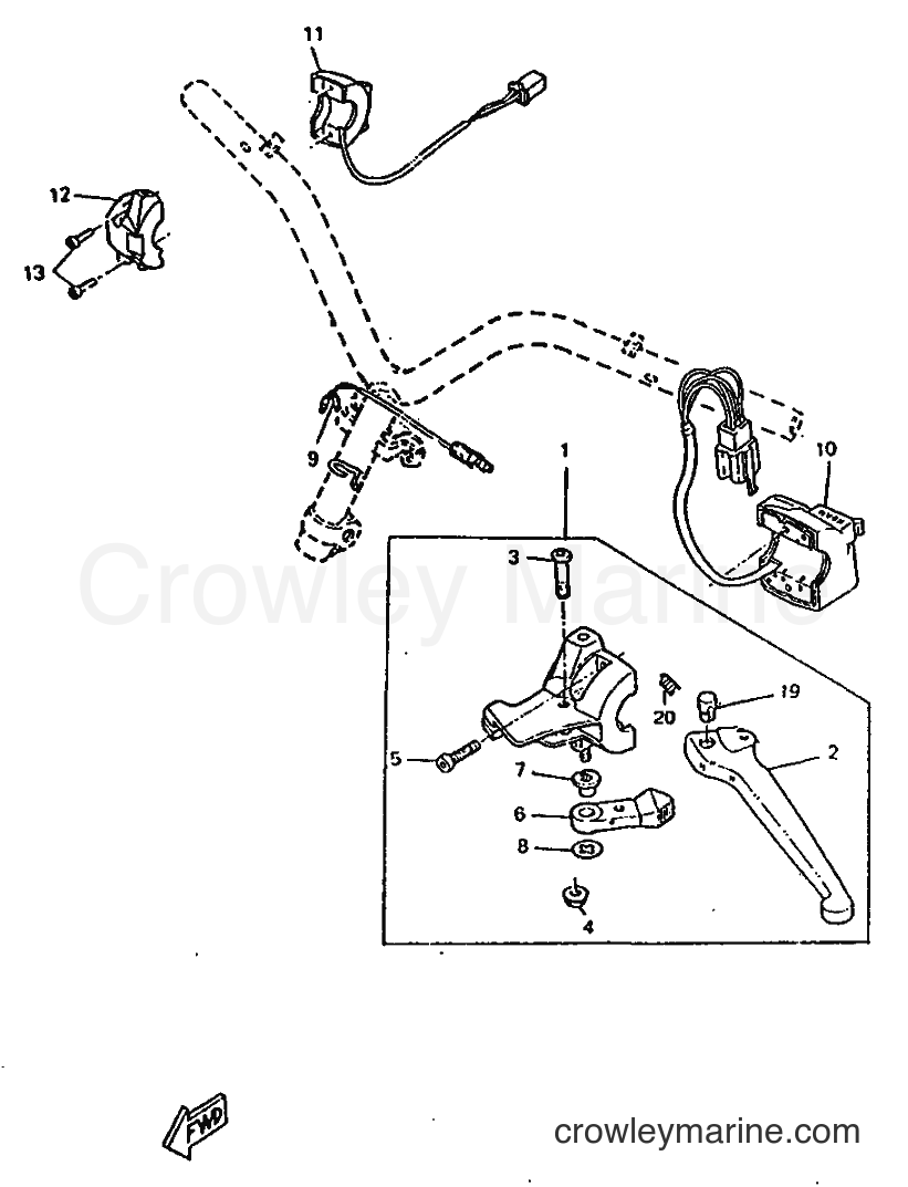 1998 Scooter CW50RS - CW50RS (5CX1) [010] - HANDLE SWITCH & LEVER