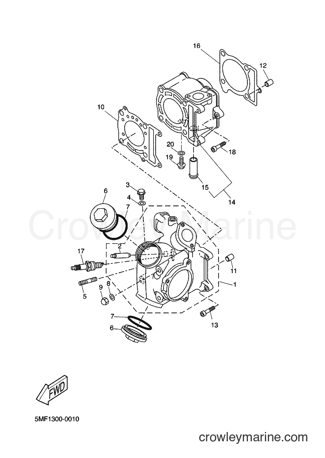 2000 Scooter XN125 - XN125 (5MF1) [010] - CYLINDER