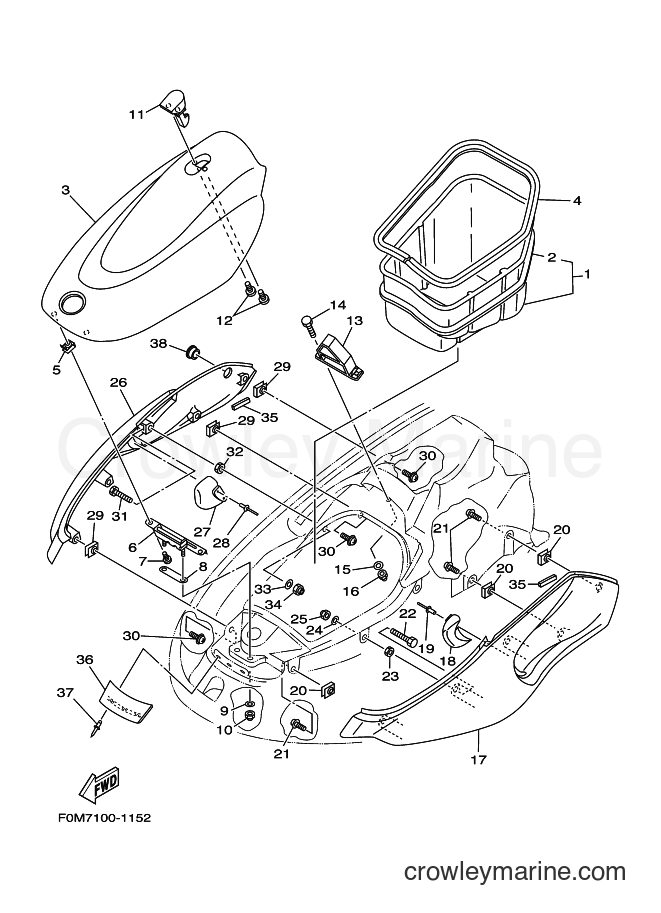 Yamaha Motors XL700-C (F0MG) [010] - ENGINE HATCH 2