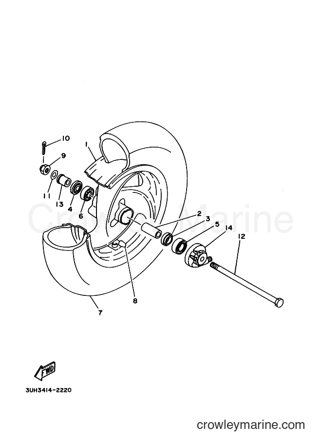 1997 Scooter XC125TR - XC125TR (4THC) [999] - FRONT WHEEL