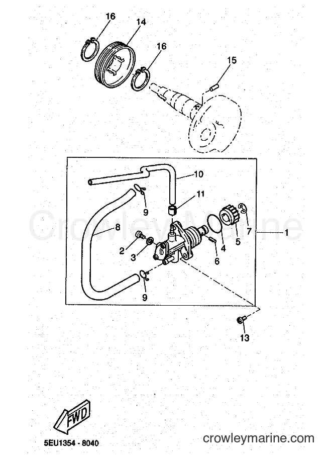 1999 Scooter YH50 - YH50 (5JB1) [010] - OIL PUMP