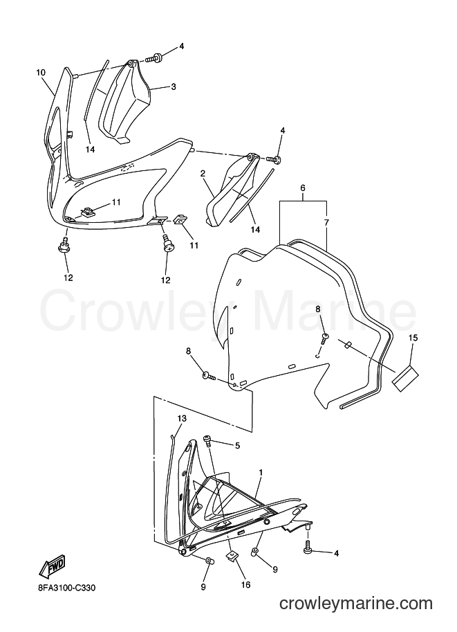 Yamaha Motors RX10ST (8FG1) [020] - WINDSHIELD