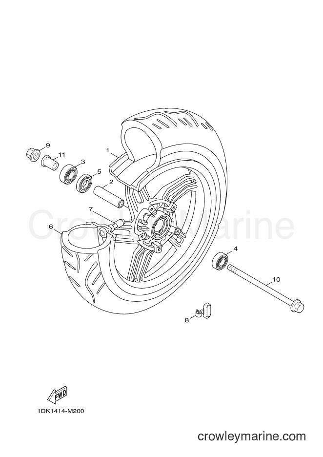 Yamaha Motors XC155G (2SW4) [010] - FRONT WHEEL