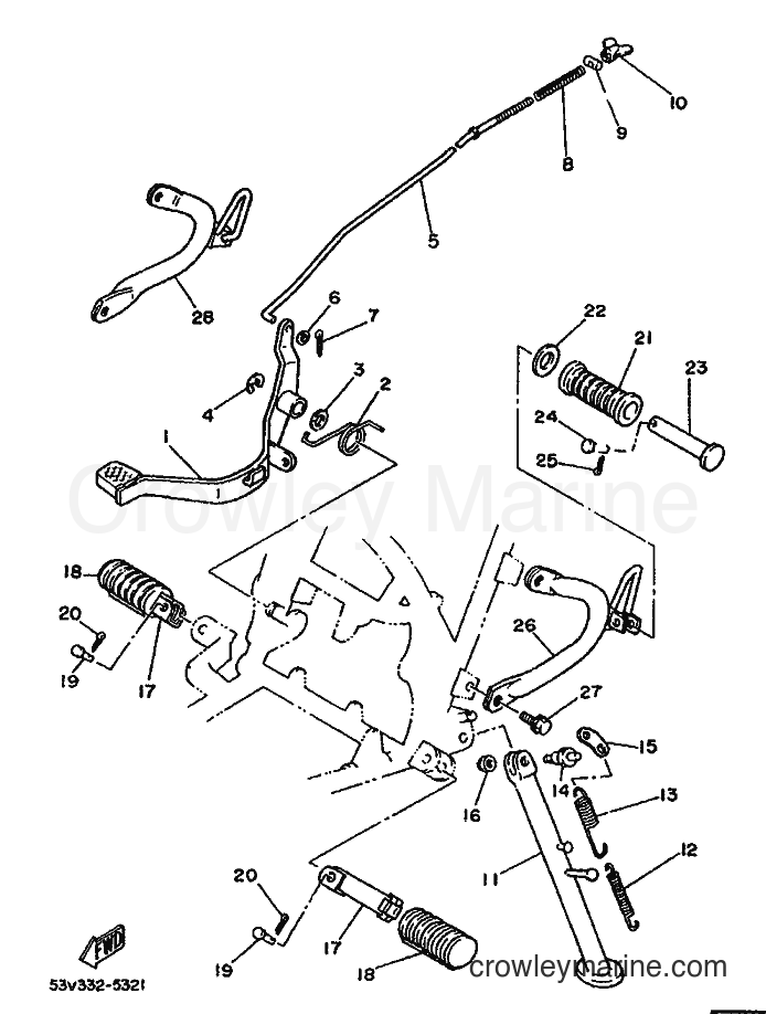 1990 Scooter DT80LC - DT80LC (3WC1) [999] - STAND & FOOTREST