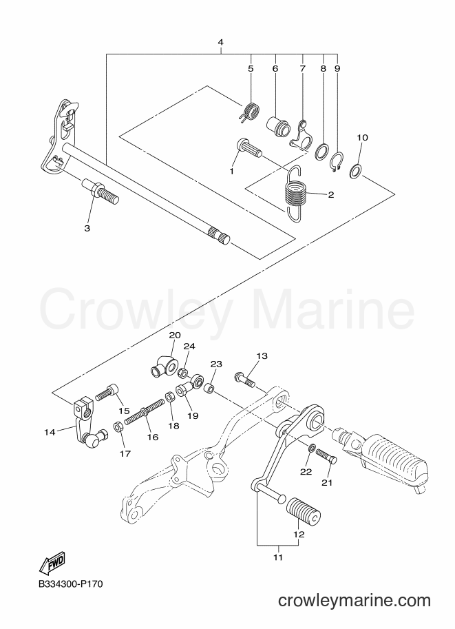 Yamaha Motors XVS950CR (B33L) [010] - SHIFT SHAFT