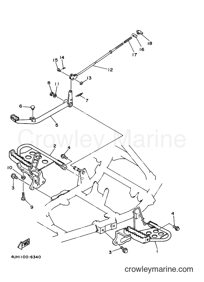 1996 ATV YFM350U - YFM350U (4UH2) [010] - STAND & FOOTREST