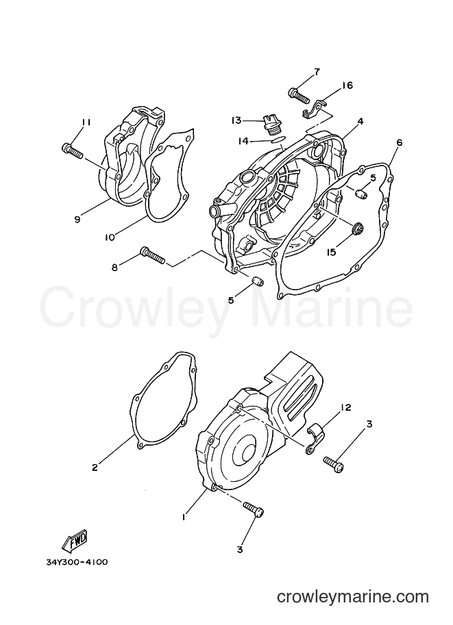 Yamaha Motors DT125 (35E) [999] - CRANKCASE COVER 1