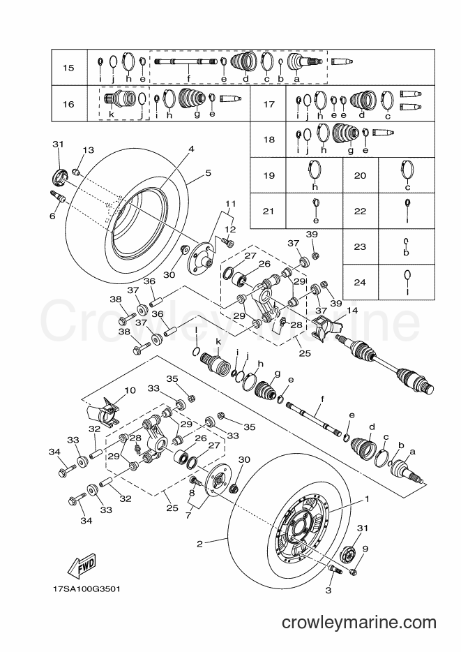 2008 ATV YFM450FWAN - YFM450FWAN (17SB) [010] - REAR WHEEL