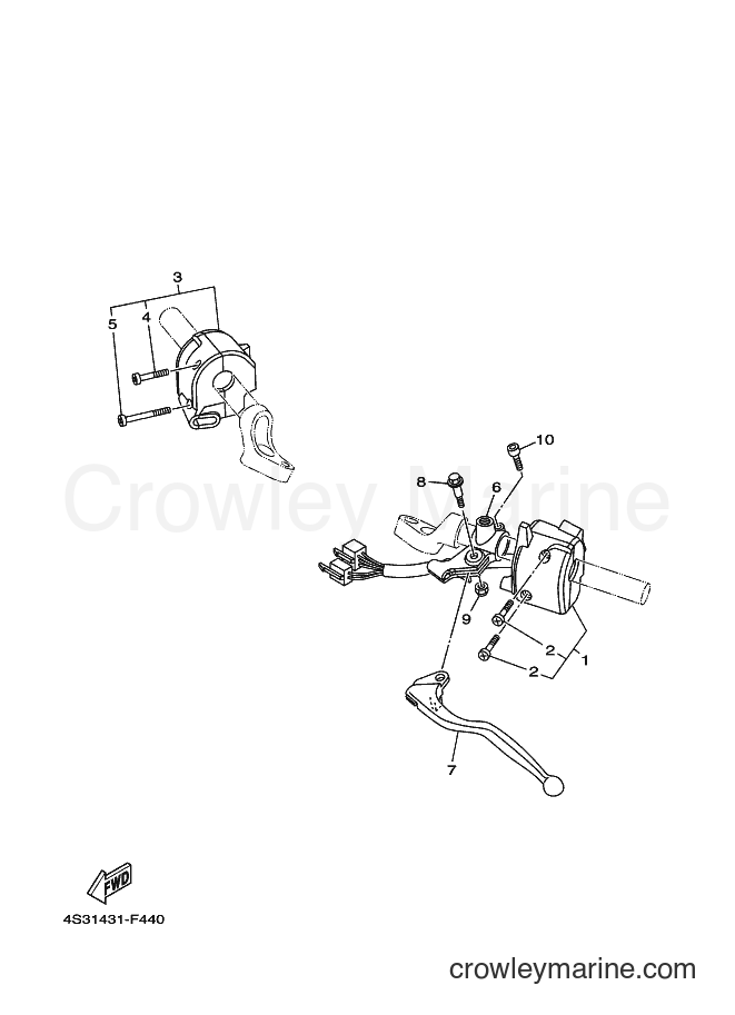 2007 Dirt Bike JT135 - JT135 (4S32) [010] - HANDLE SWITCH & LEVER 2