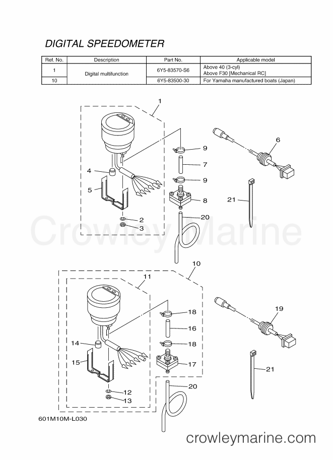 Yamaha Motors RIGGING METER 2013 (601M) [010] - METER 3