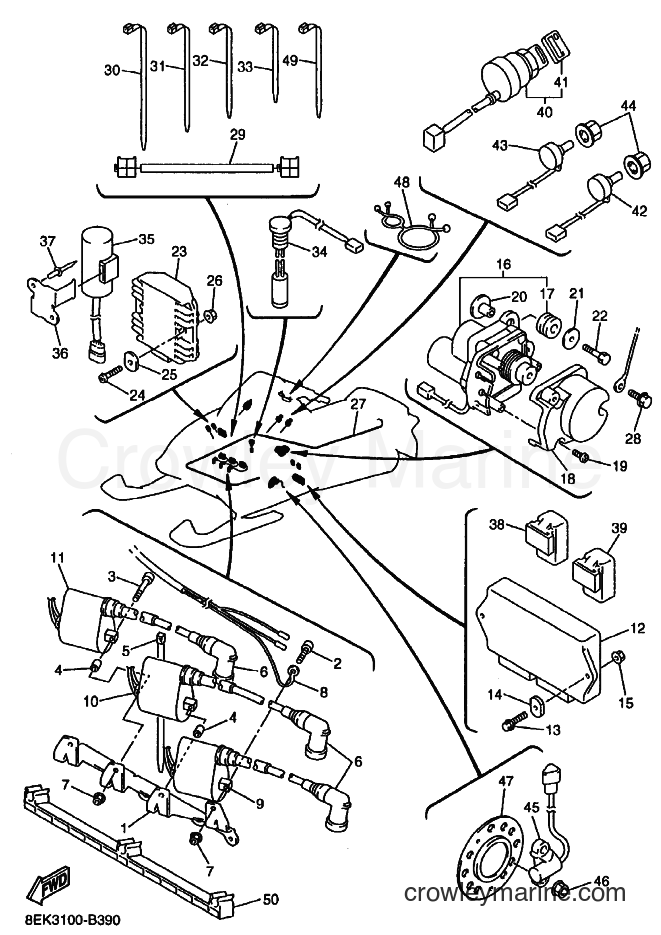 2003 Snowmobile SXV700 - SXV700 (8EK4) [010] - ELECTRICAL 1