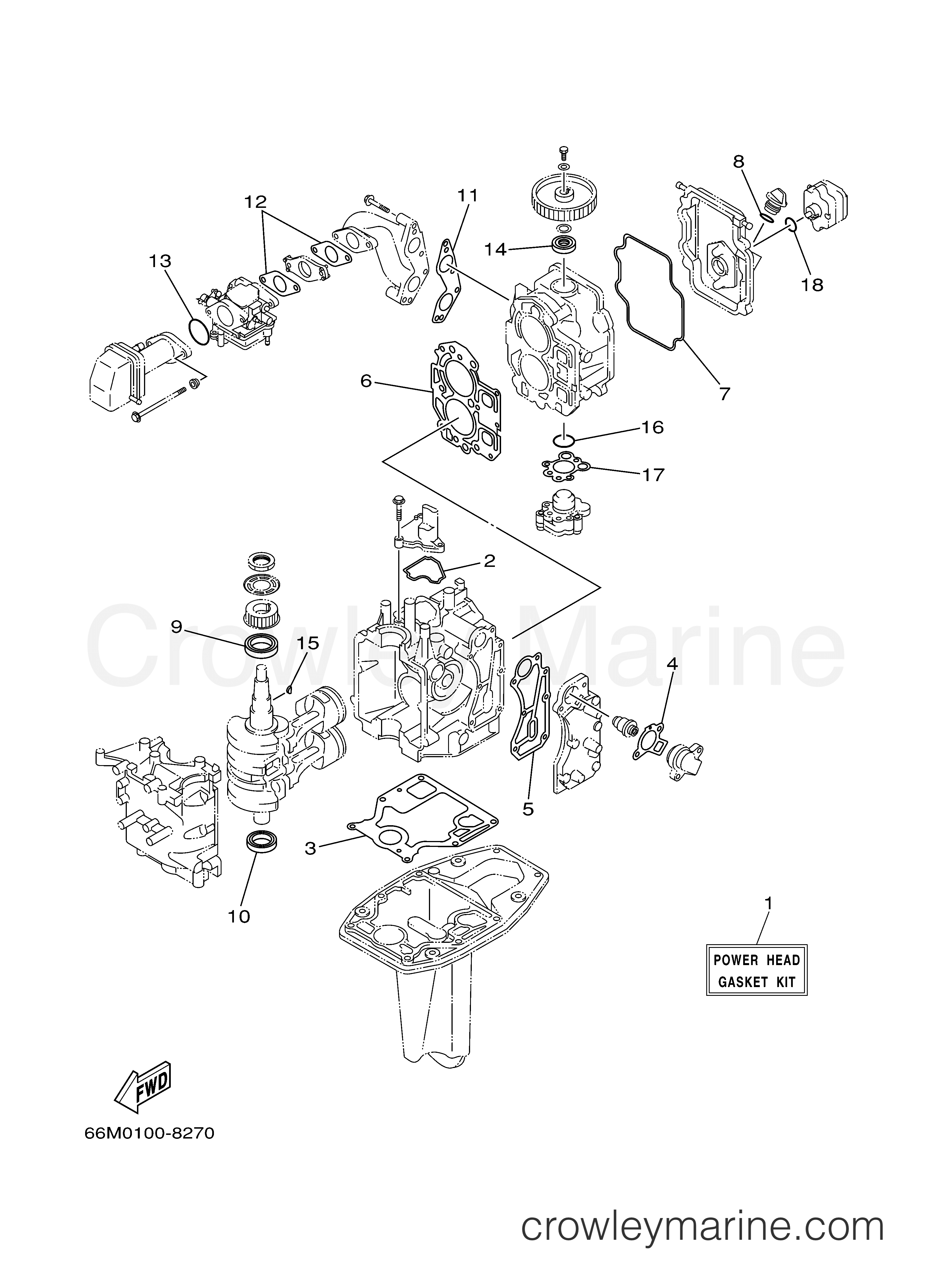 Yamaha Motors F15ESHY - REPAIR KIT 1
