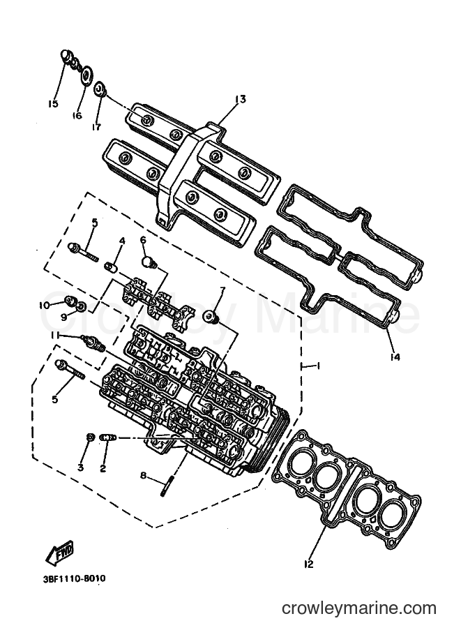 Yamaha Motors FZR400 (3BF2) [010] - CYLINDER HEAD