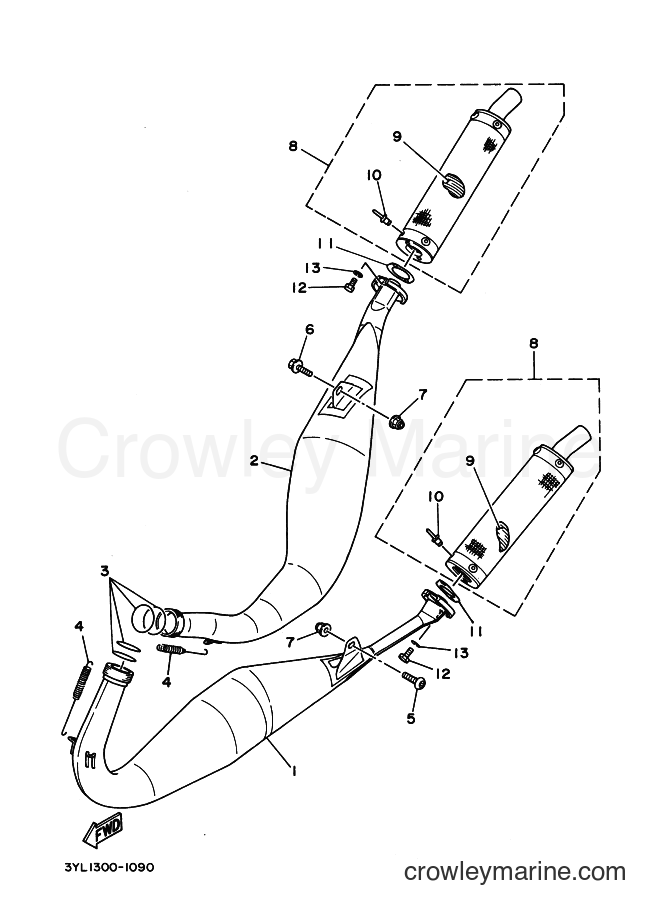 1994 Street Bike TZ250 - TZ250 (4DP3) [030] - EXHAUST