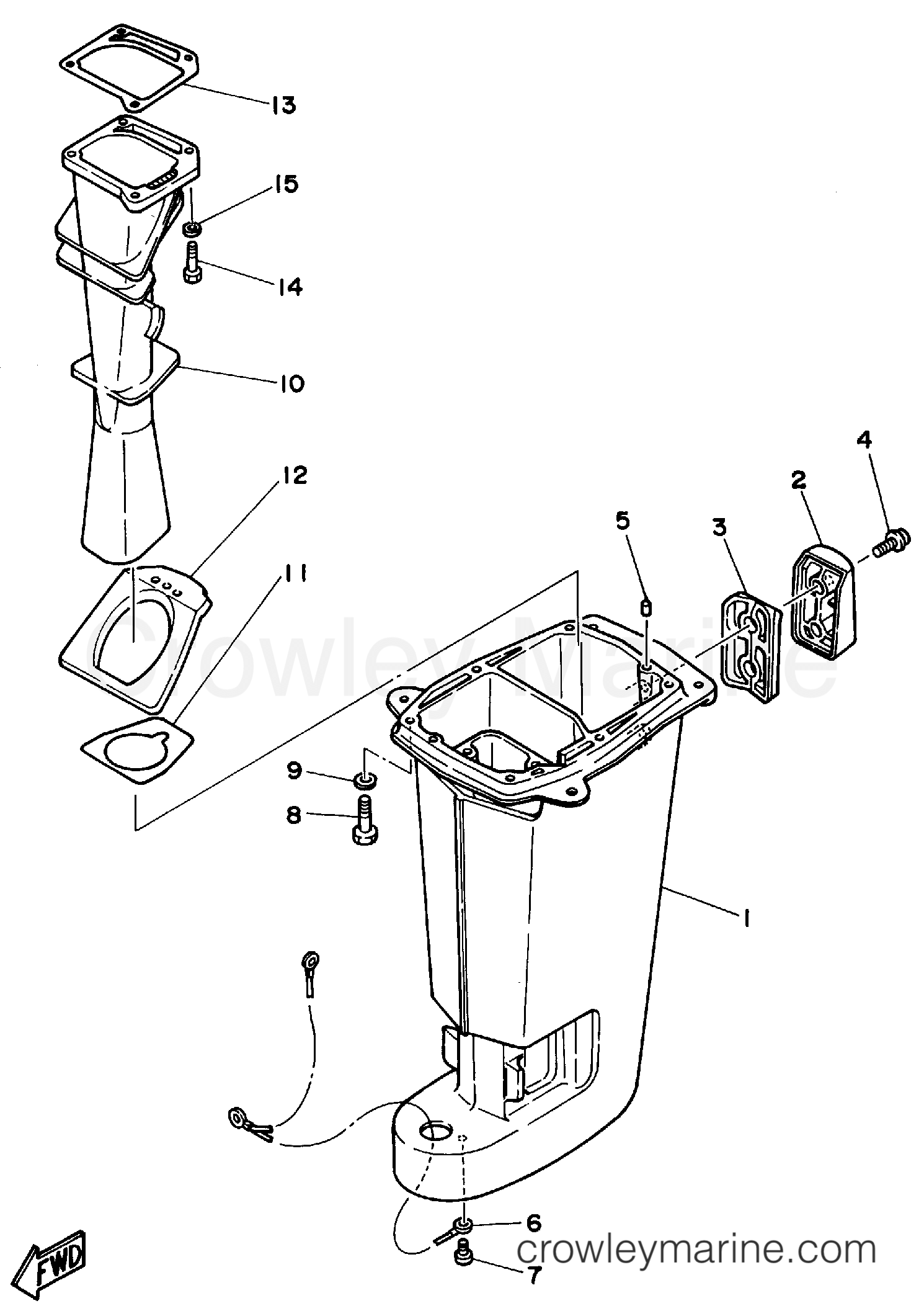 Yamaha Motors 25ELRS - UPPER CASING