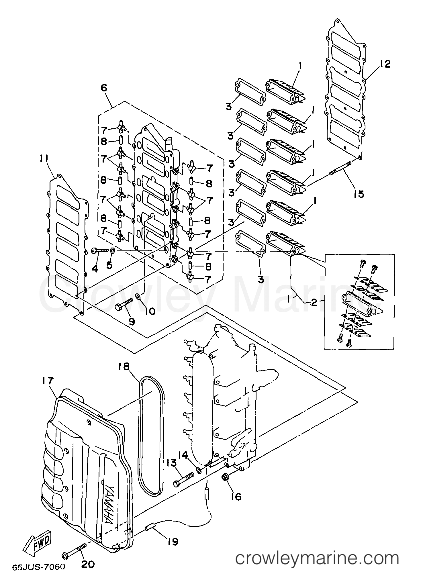 Yamaha Motors S225TURV - INTAKE