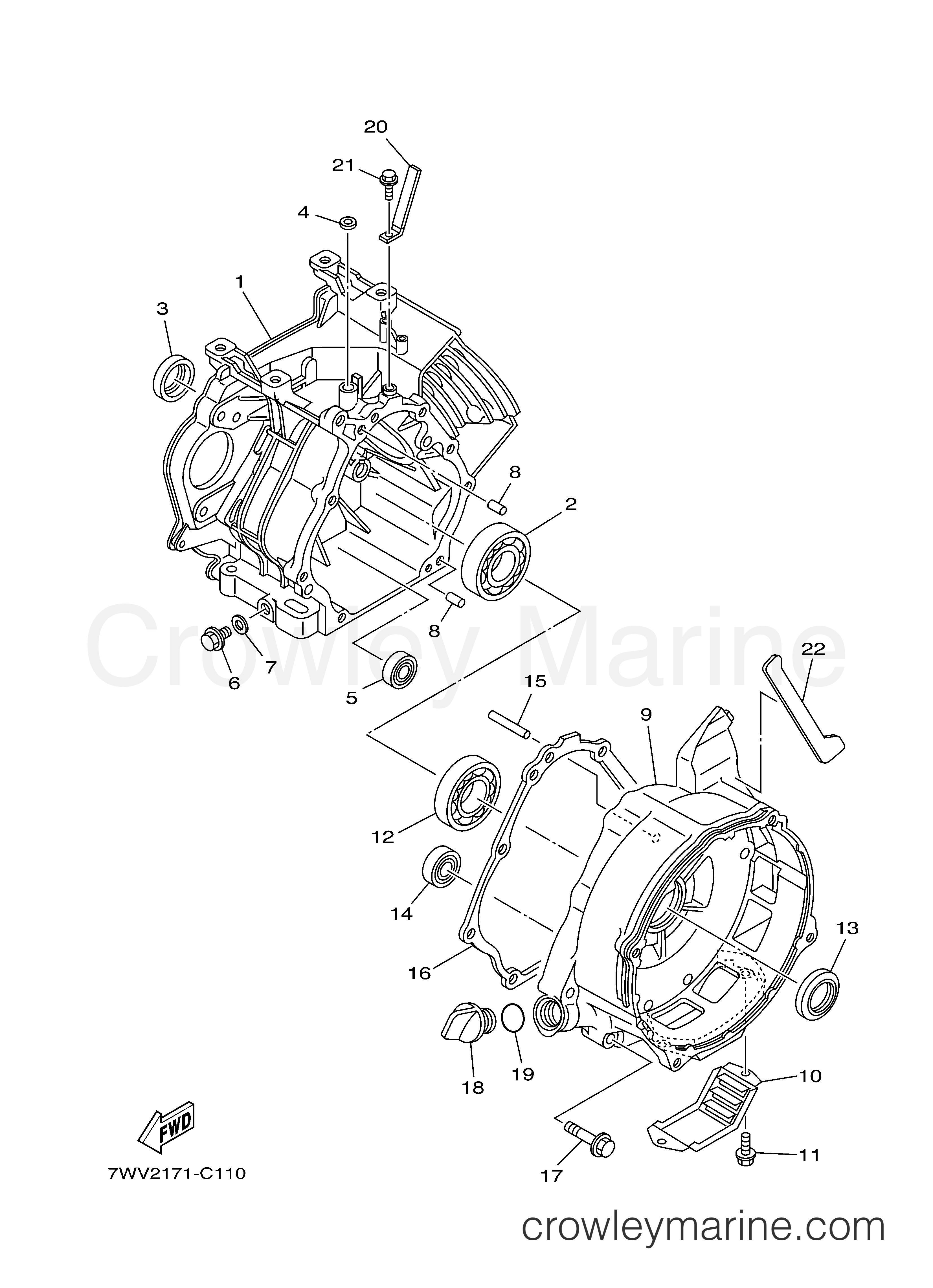 Yamaha Motors EF6600DECA - CRANKCASE