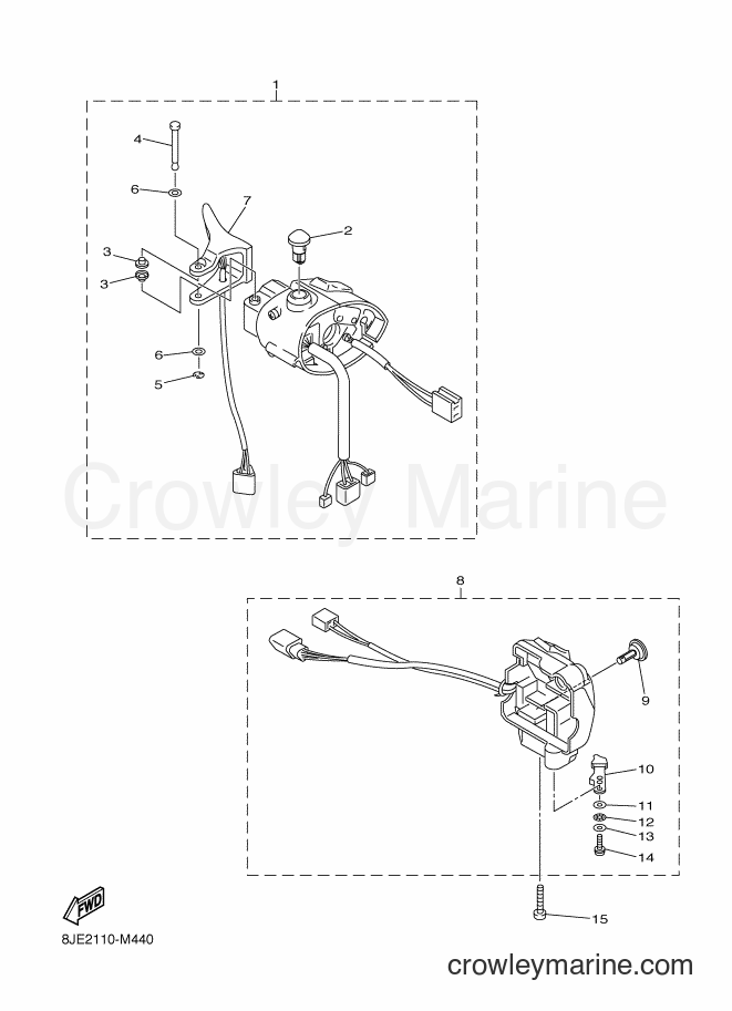 Yamaha Motors VK10D (8KB1) [020] - HANDLE SWITCH & LEVER
