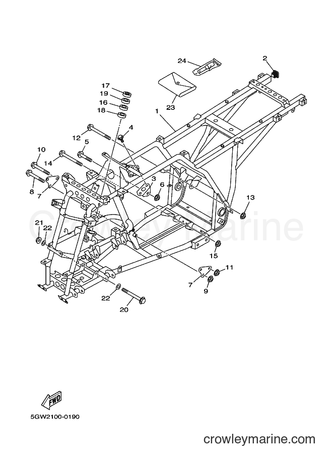 2000 ATV YFM400N - YFM400N (5GW3) [010] - FRAME