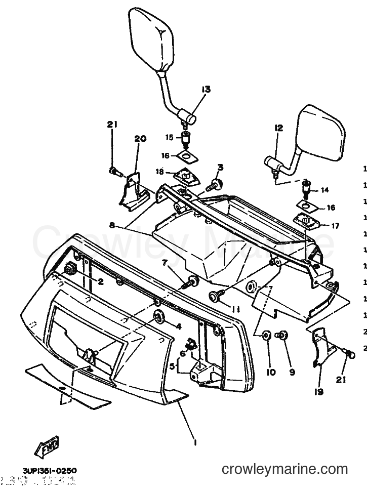 1992 Scooter CH80 - CH80 (3WX2) [999] - TOP COWLING