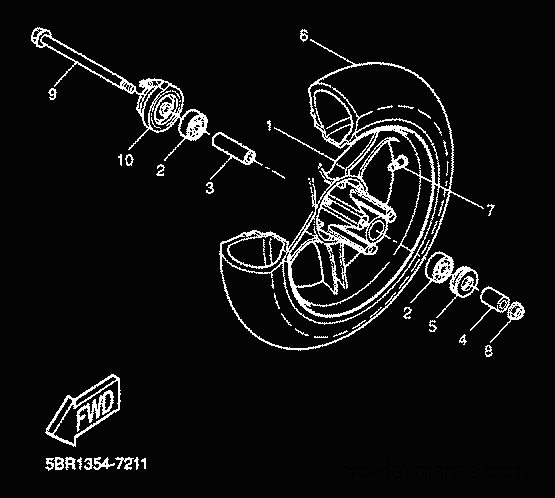 Yamaha Motors YQ50L (5KH7) [010] - FRONT WHEEL