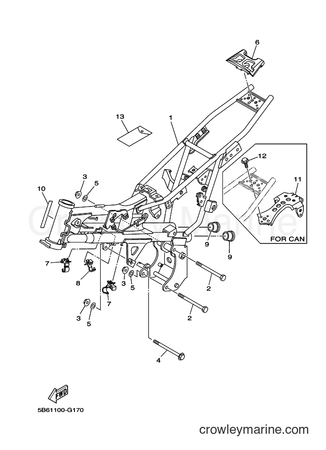 2010 Dirt Bike TT-R110E - TT-R110E (5B6A) [010] - FRAME
