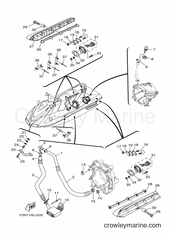 Yamaha Motors VX1100C (F2NG) [020] - HULL & DECK