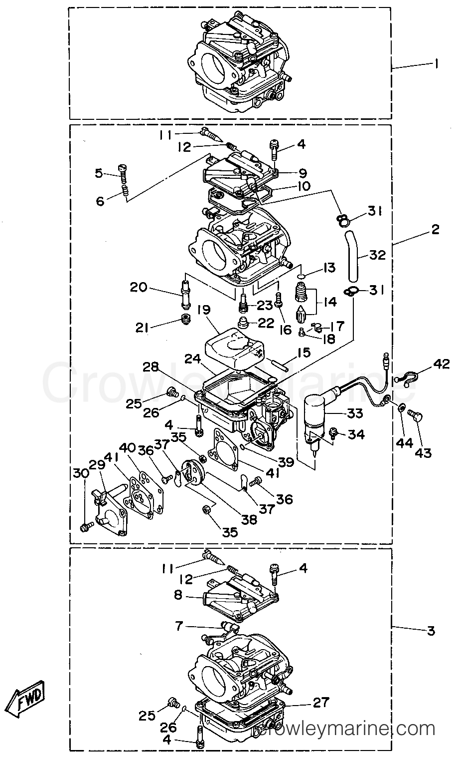 Yamaha Motors 90TLRT - CARBURETOR