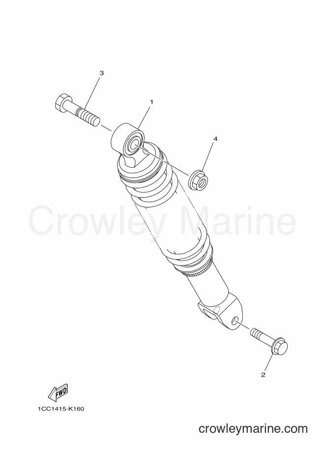 2012 Scooter XC100E - XC100E (1RS1) [010] - REAR ARM & SUSPENSION
