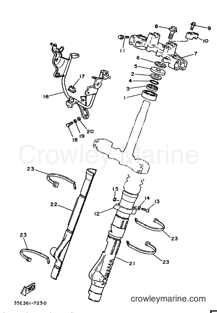1987 Dirt Bike DT125 - DT125 (35E) [999] - STEERING